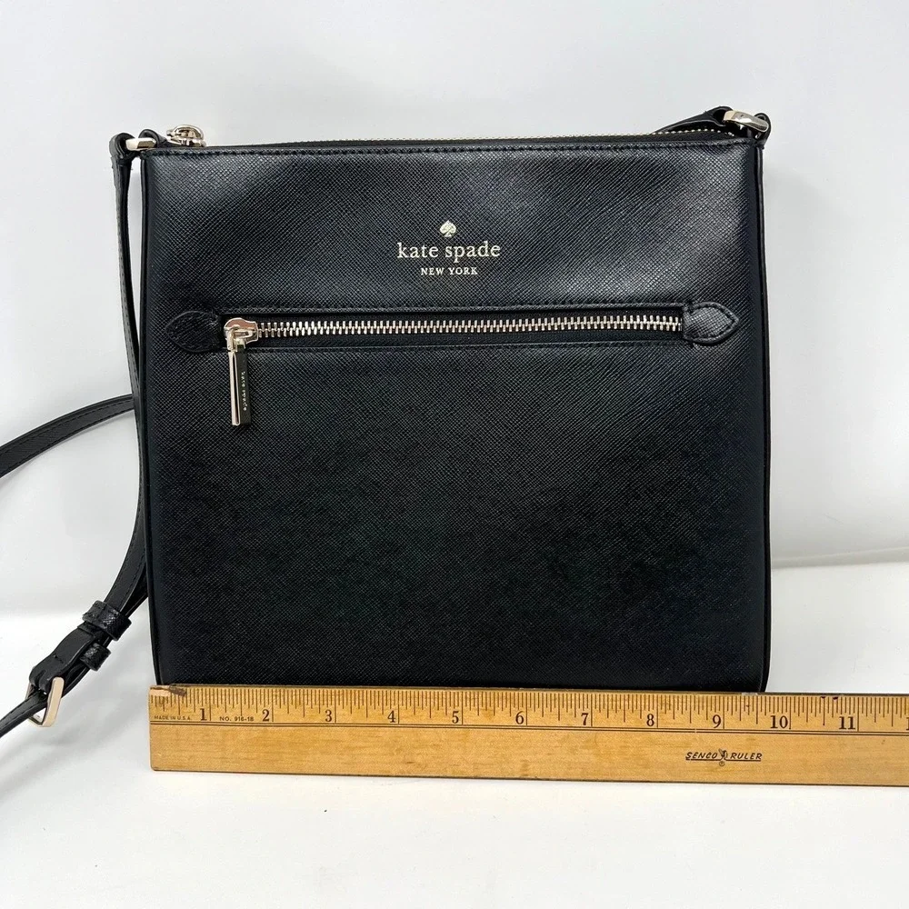 Kate‎ Spade Sadie North South Black Saffiano Leather Crossbody Bag K7379
